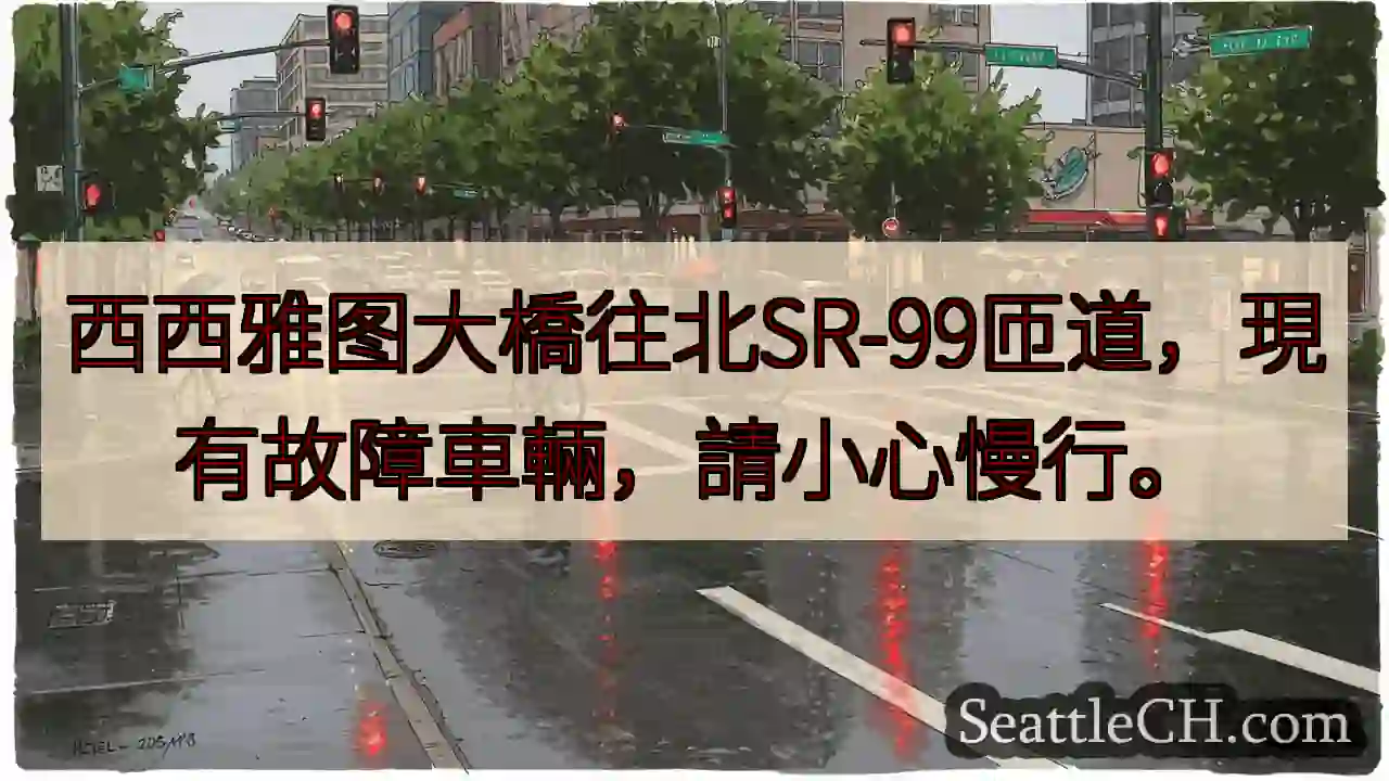 SR-99匝道：注意故障車！