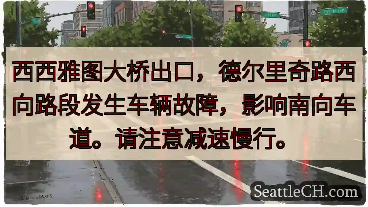 西雅图桥故障！注意南向车道