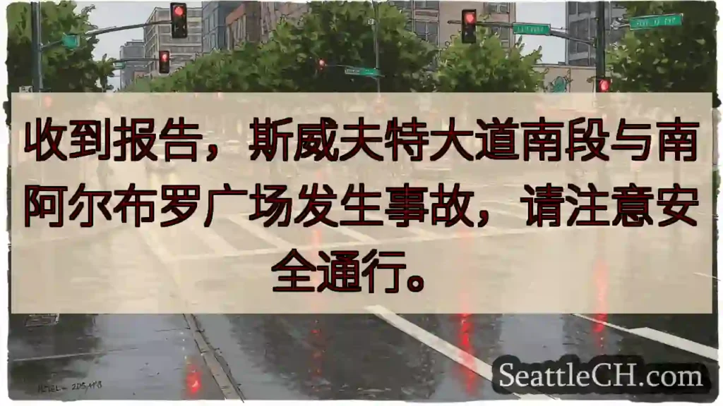 斯威夫特路/南阿尔布罗:注意事故!