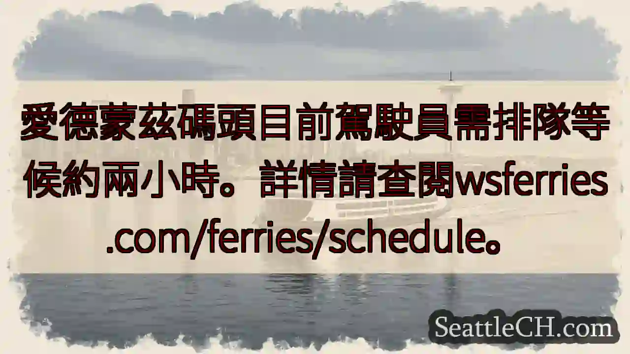 碼頭排隊！約2小時。