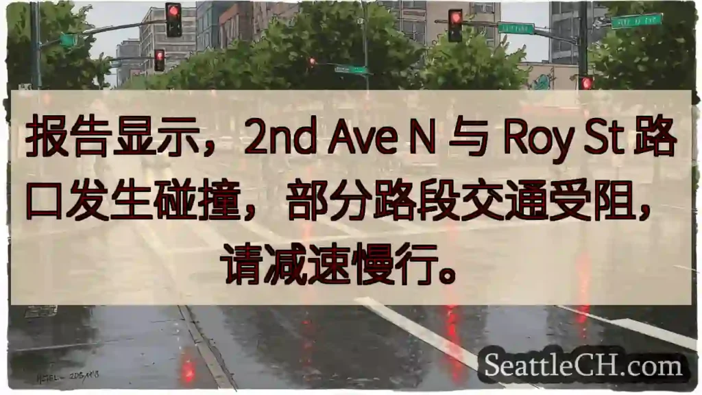 2nd Ave N & Roy St 事故！减速慢行！