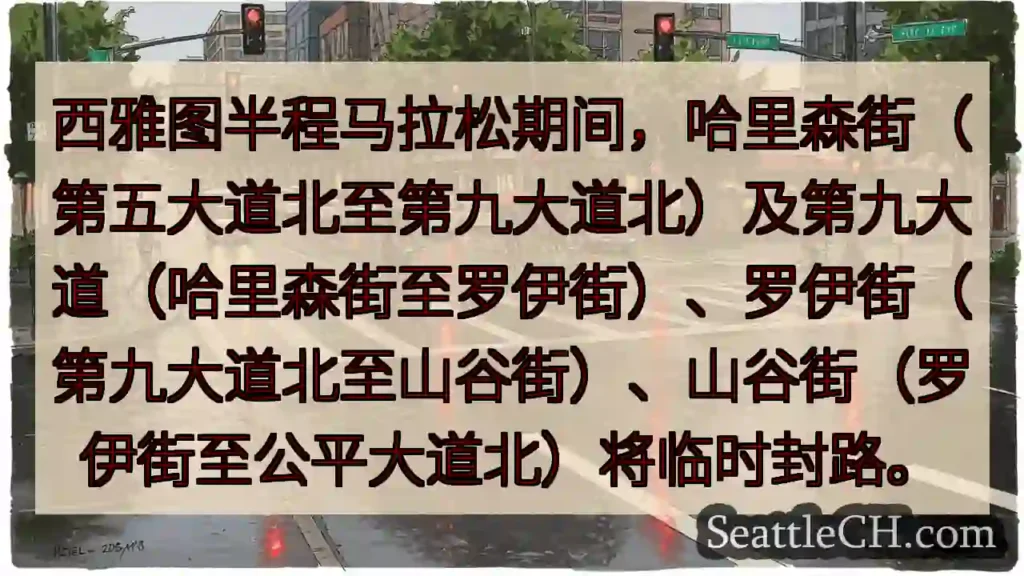 西雅图半马:部分路段临时封路!