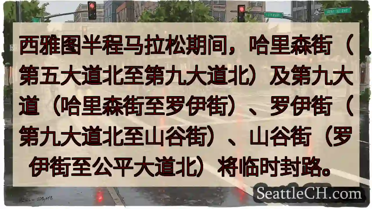 西雅图半马：部分路段临时封路！