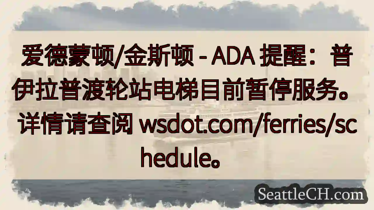 普伊拉普渡轮电梯暂停服务！