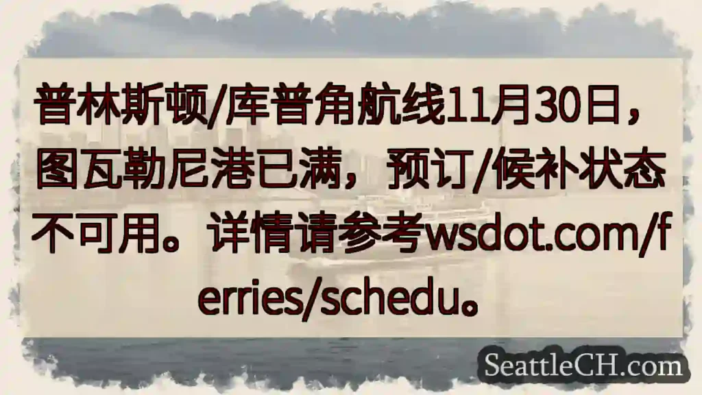 普林斯顿/库普角航线:图瓦勒尼港满!