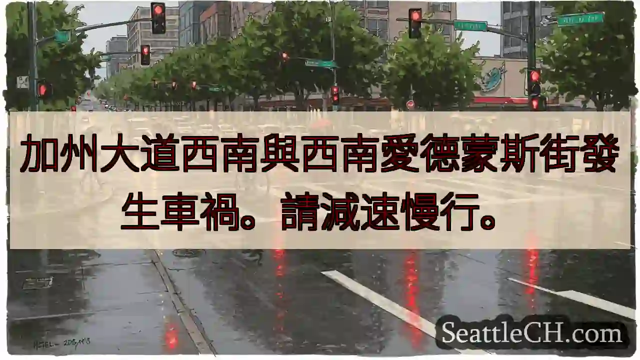 注意！事故！加州大道西南