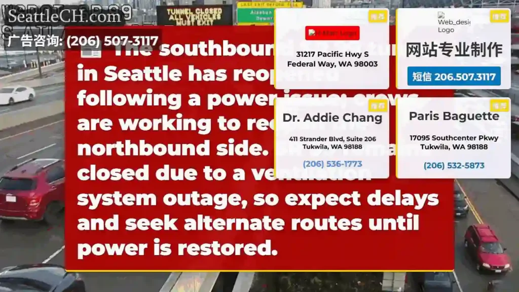 SR 99 Tunnel: Southbound Open, Northbound Delayed