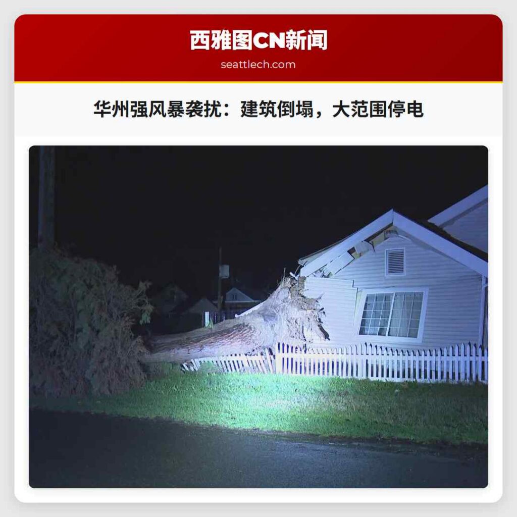 华州强风暴袭扰：建筑倒塌，大范围停电