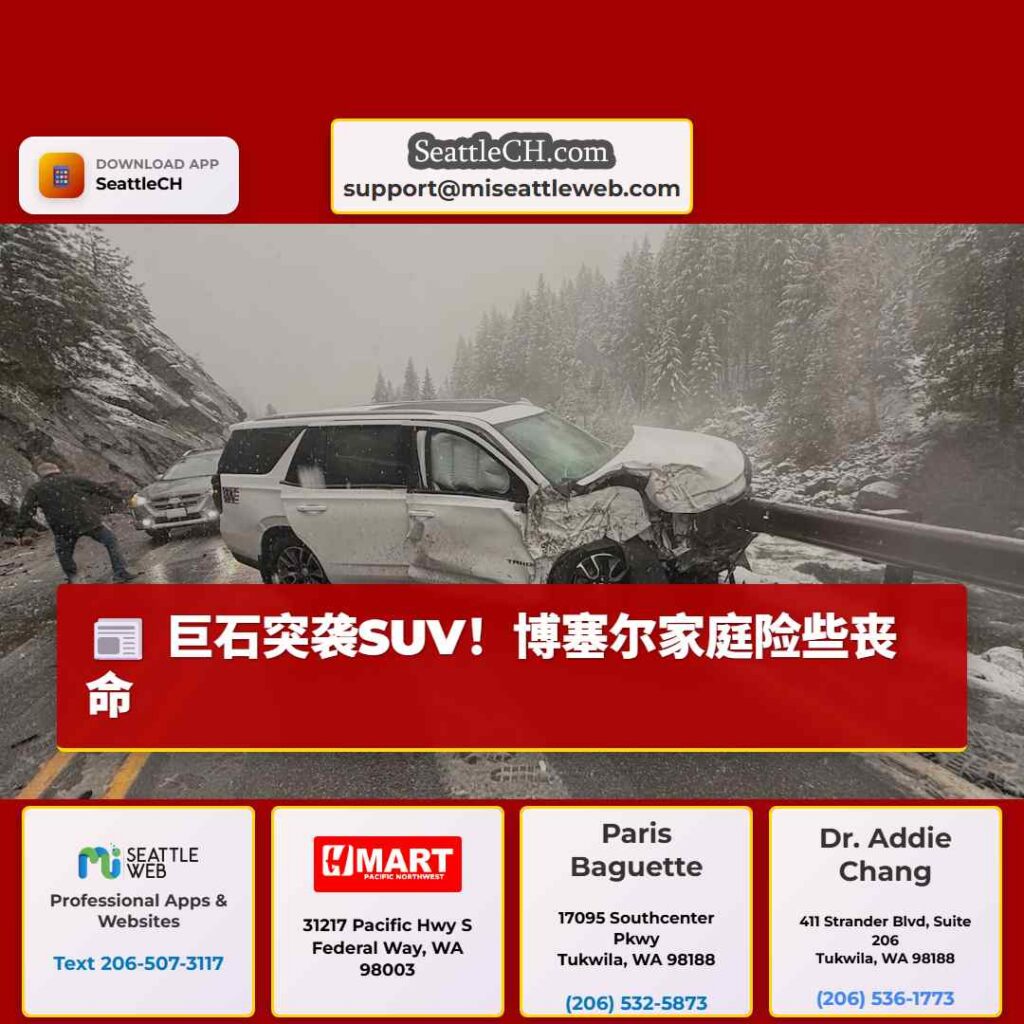 巨石突袭SUV！博塞尔家庭险些丧命