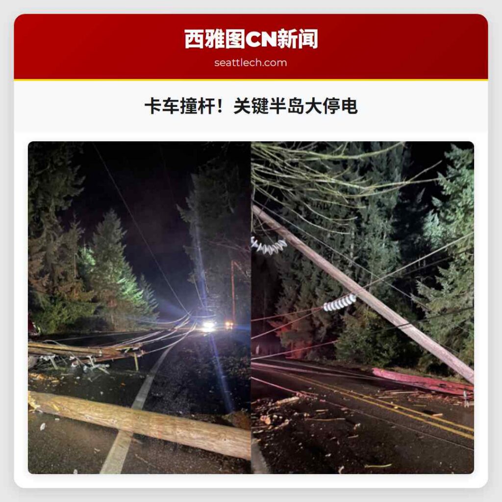 卡车撞杆！关键半岛大停电