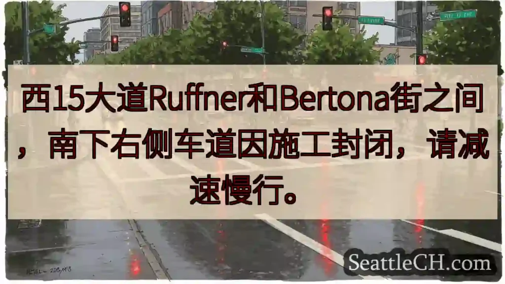 施工封闭！减速慢行！