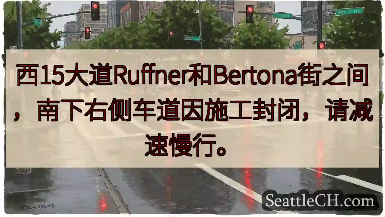 施工封闭！减速慢行！