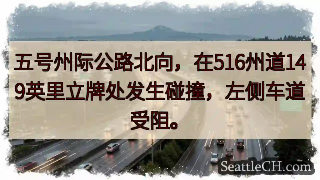 五号公路拥堵！左道受阻。