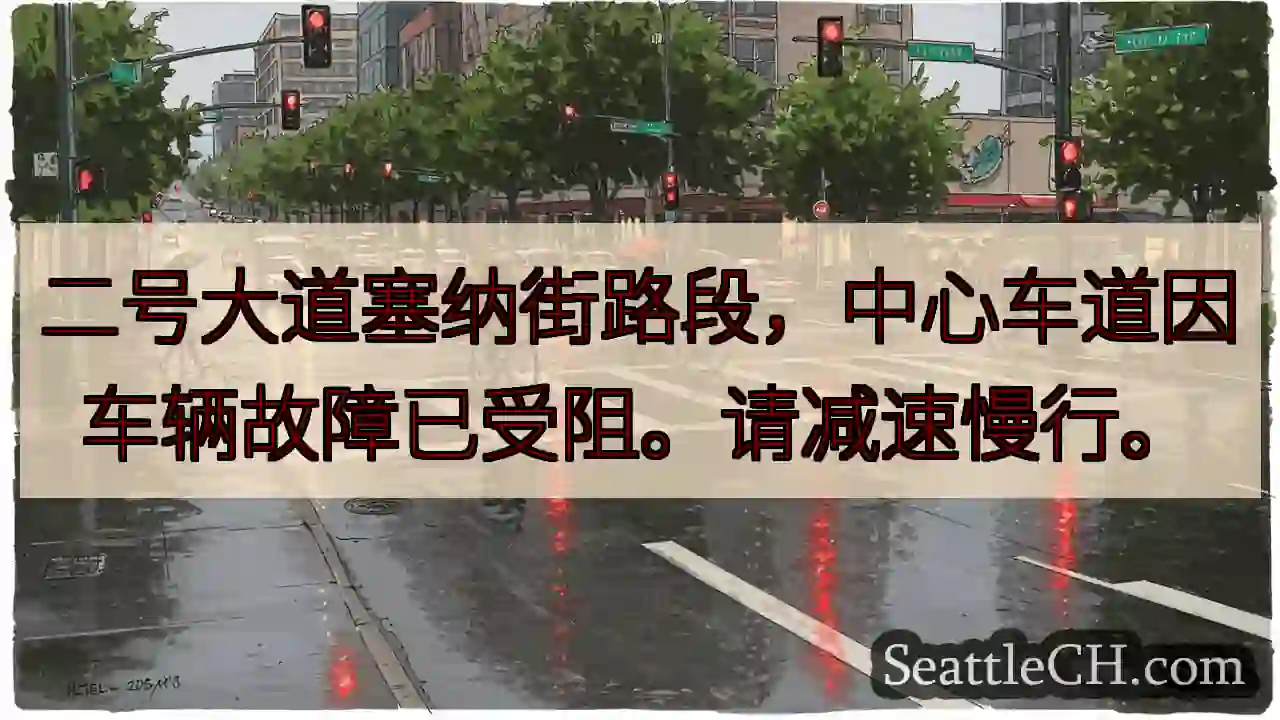 塞纳街二号大道：中心车道受阻！