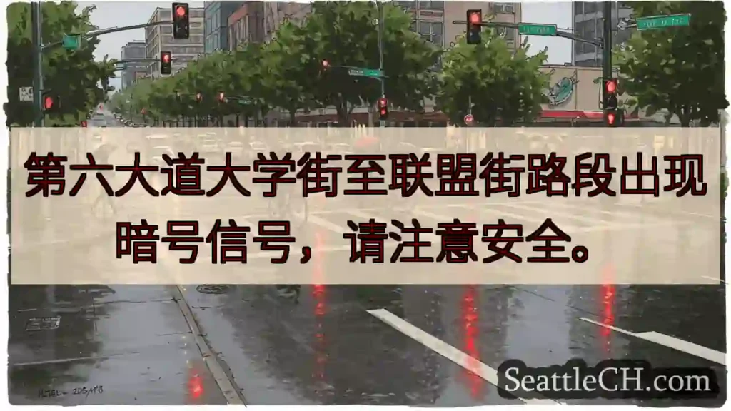 注意!暗号信号!大学街至联盟街路段