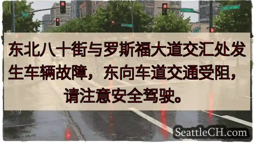 八十街罗斯福路故障!东向缓行。