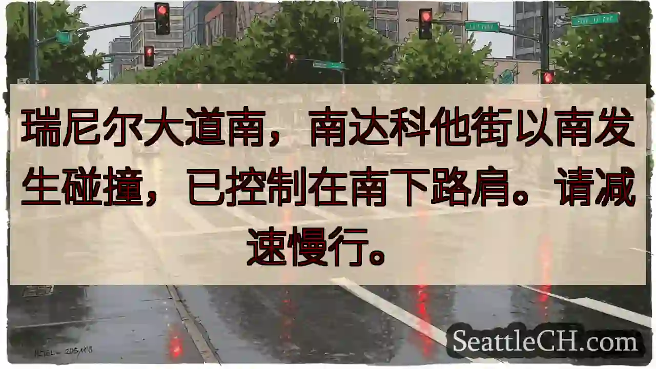 瑞尼尔大道事故！请减速。