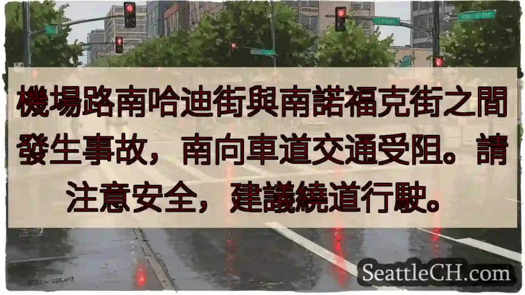 哈迪街事故！南向車道受阻