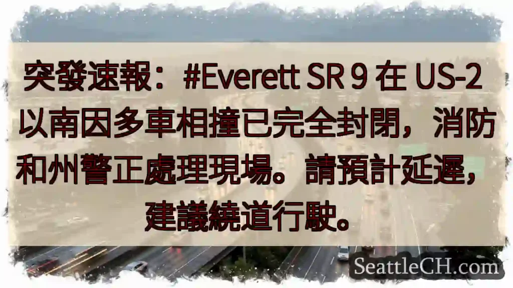 緊急！SR 9 封閉，多車相撞