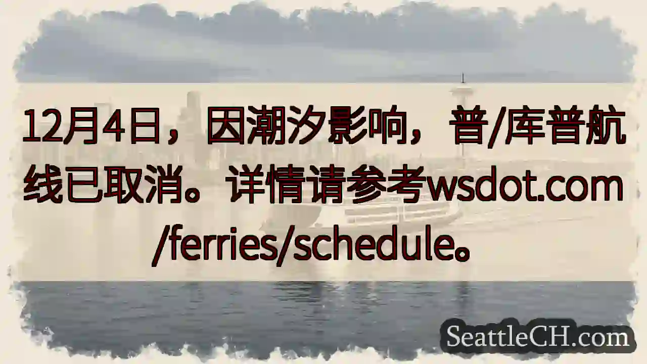 航线取消！潮汐影响，请查阅详情。