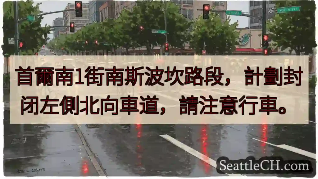 南1街北向车道封闭！注意绕行。