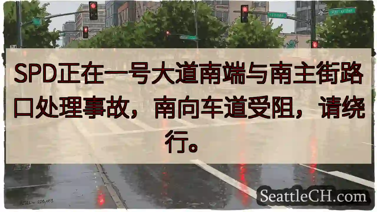 事故！南主街南向受阻