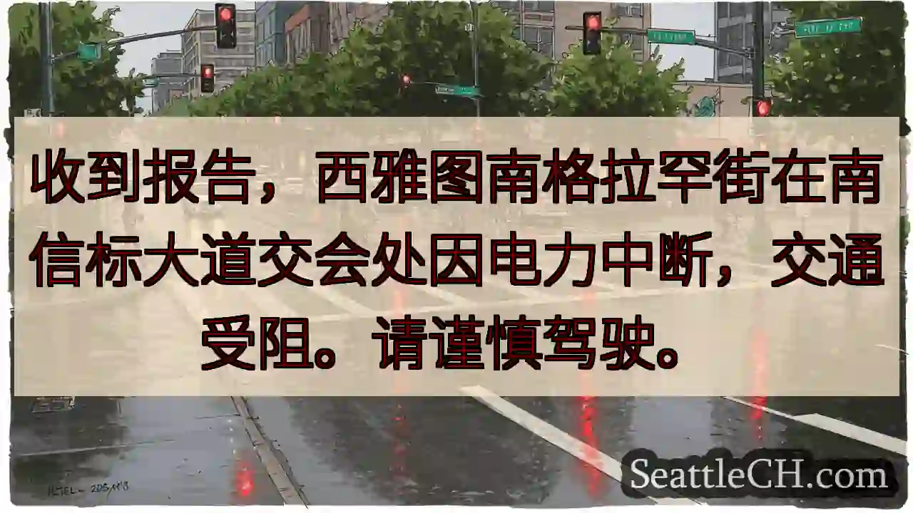 西雅图电力中断！格拉罕/信标路段交通受阻