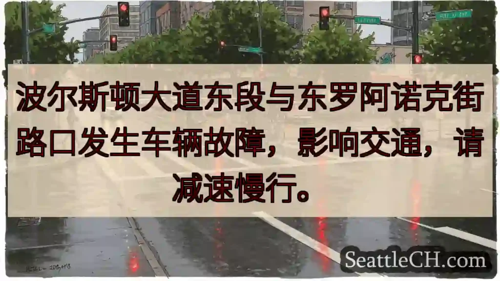 波尔斯顿东段:车辆故障,减速慢行!