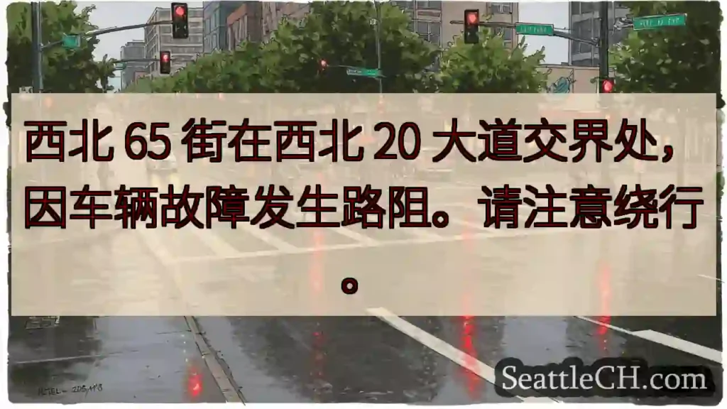 西北65街路阻!绕行!