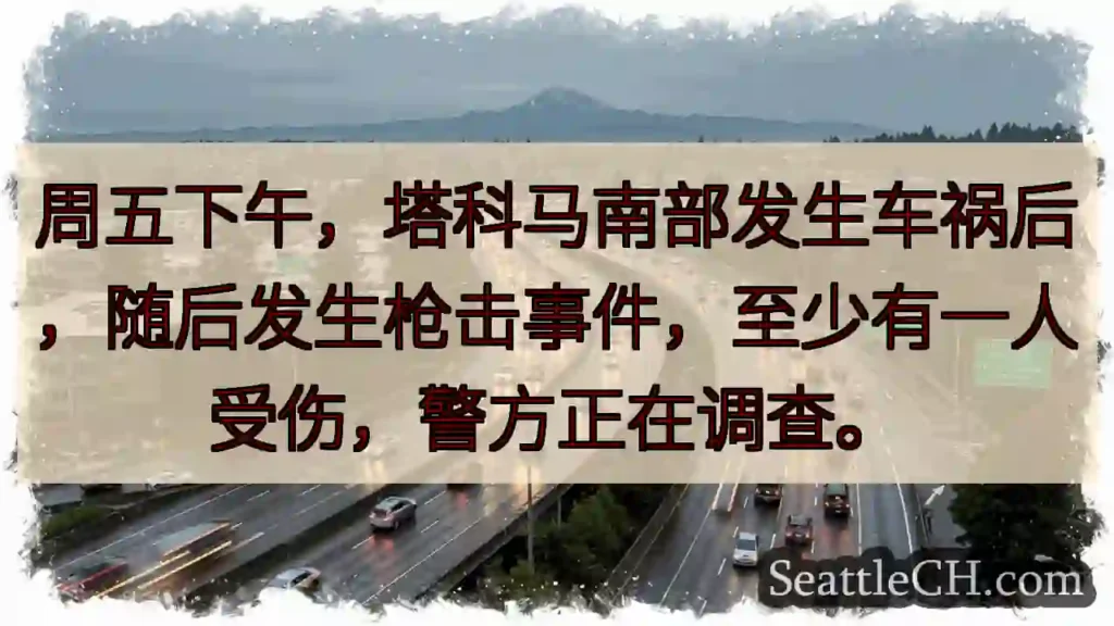 塔科马车祸后枪击！至少一人受伤。