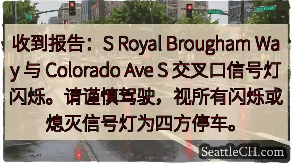 🚦信号闪烁!小心慢行。