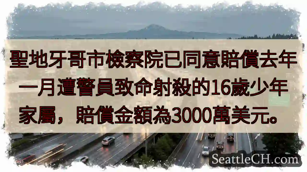 16歲少年遇害，索賠3000萬美元