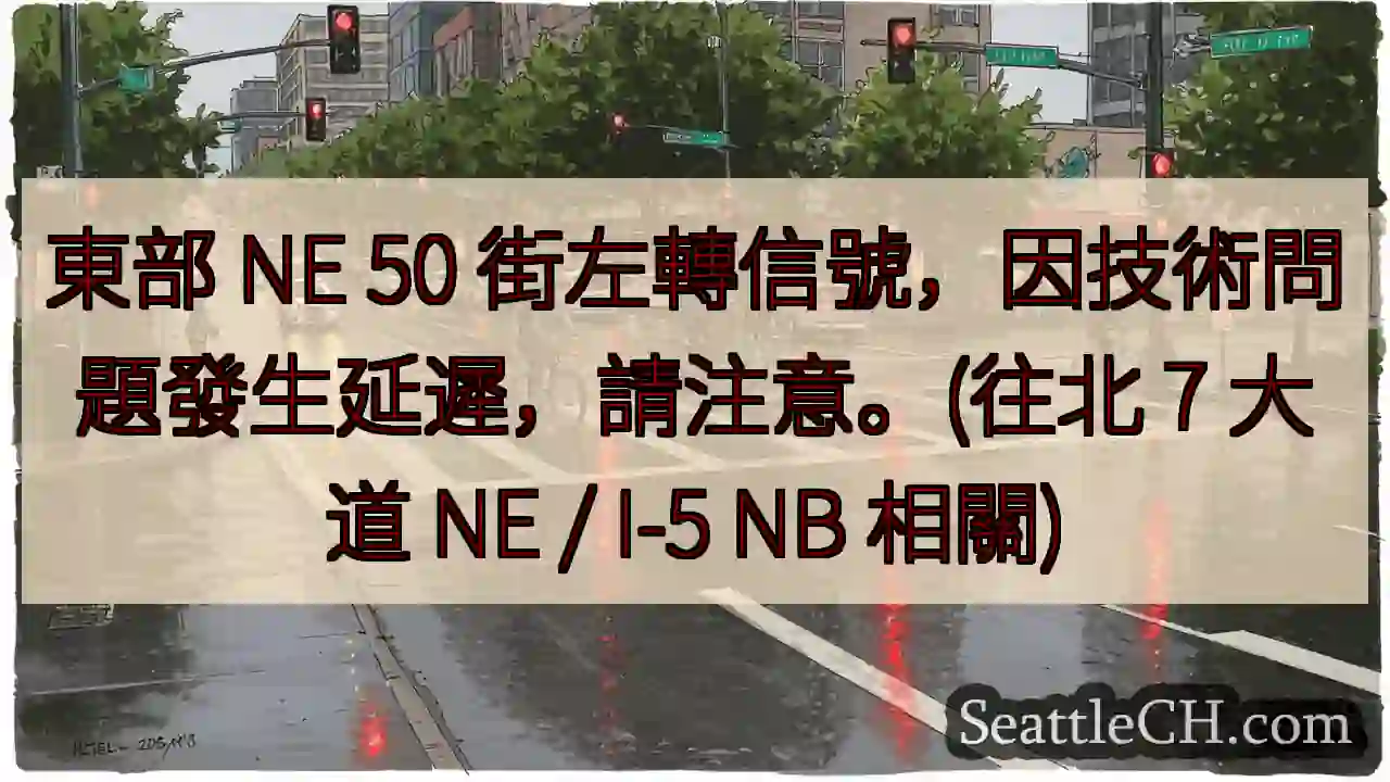 NE 50街左轉延遲！請注意。
