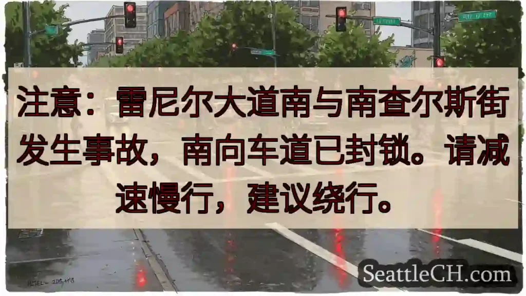 雷尼尔南向封路!减速慢行绕行