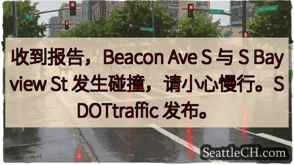 Beacon Ave S & S Bayview St 事故!减速慢行。
