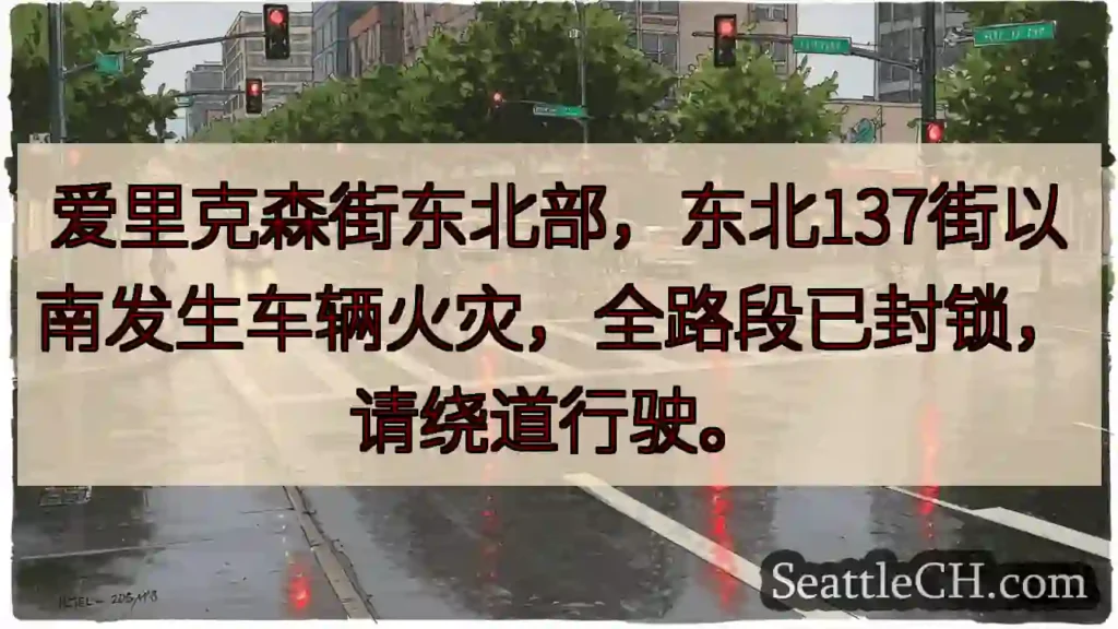 爱里街火灾！路段已封锁！