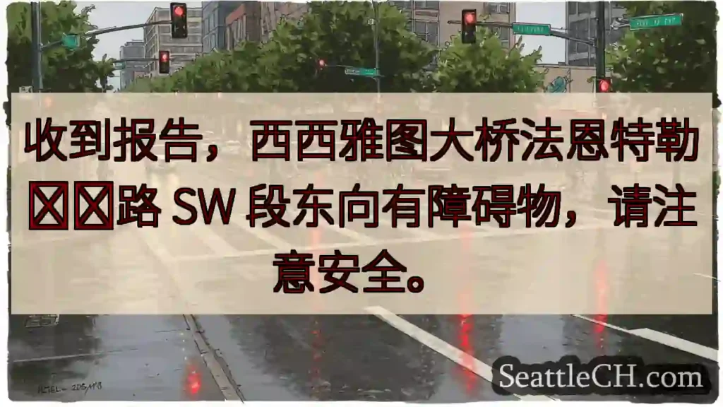 西雅图桥路段障碍！注意安全！