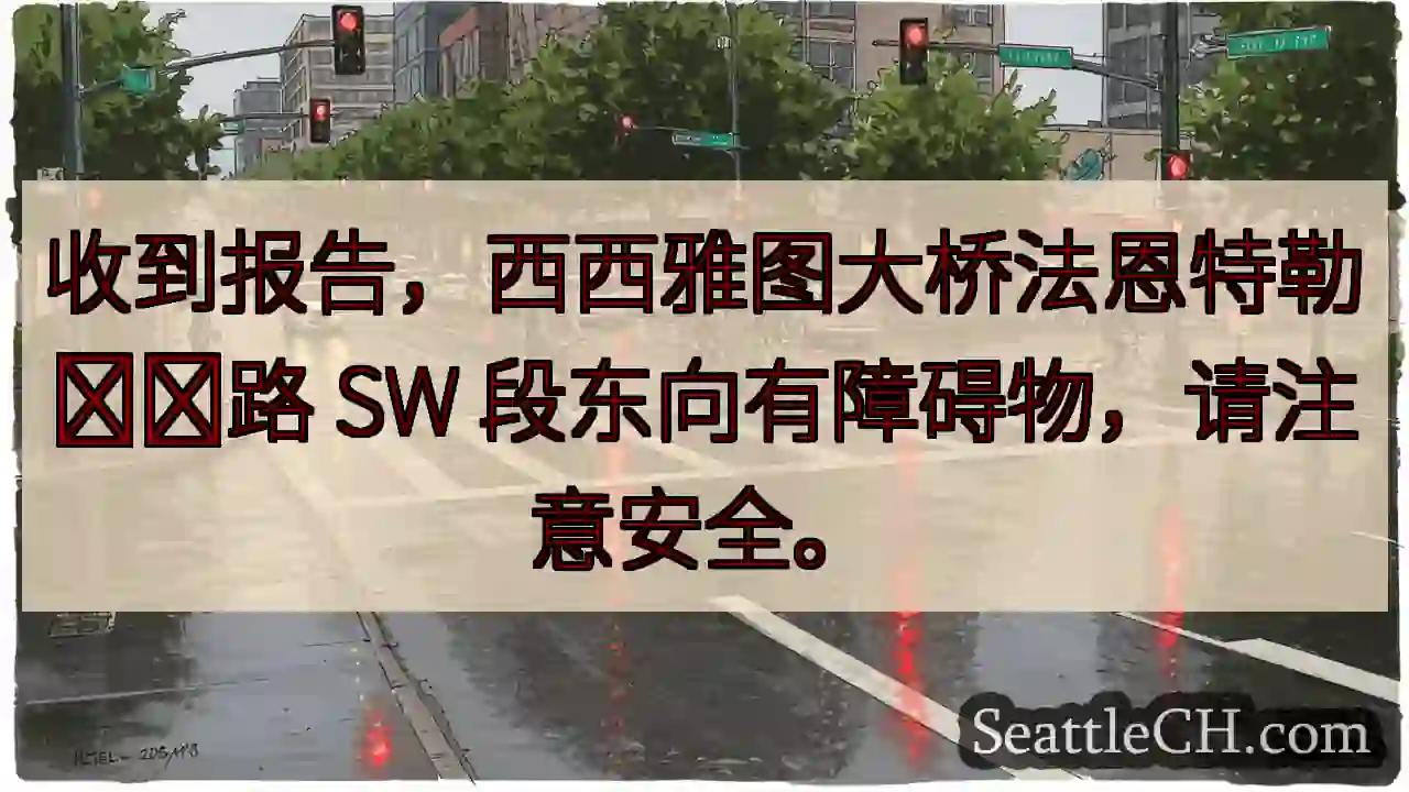 西雅图桥路段障碍！注意安全！