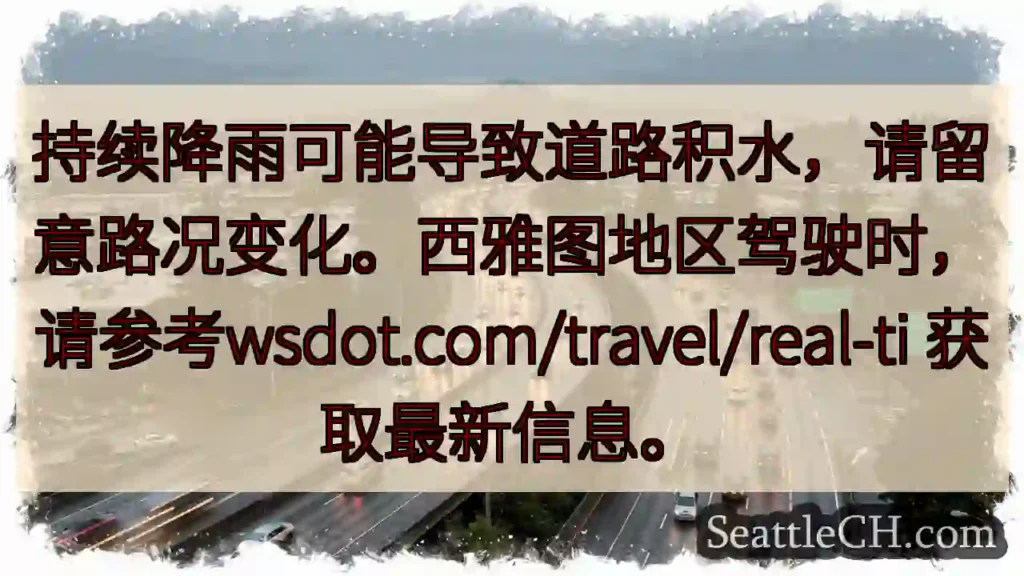 注意积水！西雅图路况变化。