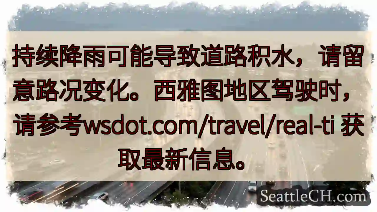 注意积水！西雅图路况变化。