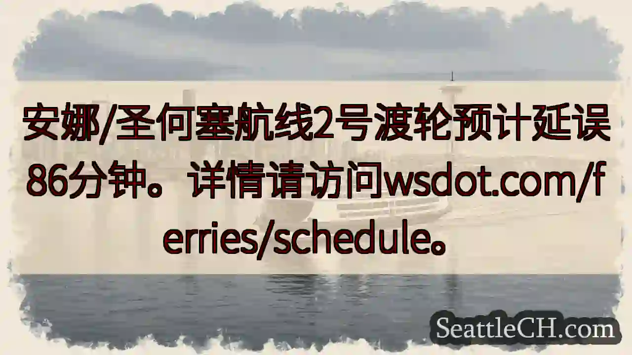 渡轮延误86分钟！请查阅详情。