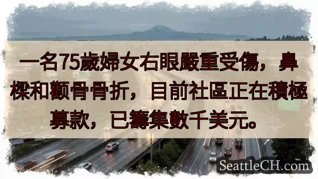 婦人眼部重傷！急需援助！