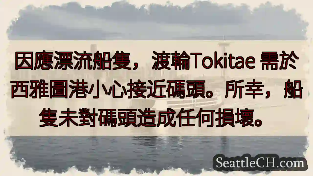 渡輪小心接近！船隻安全無虞。