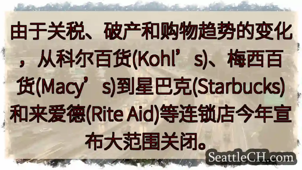 由于关税、破产和购物趋势的变化，从科尔百货(Kohl’s)、梅西百货(Macy’s)到星巴克(Sta