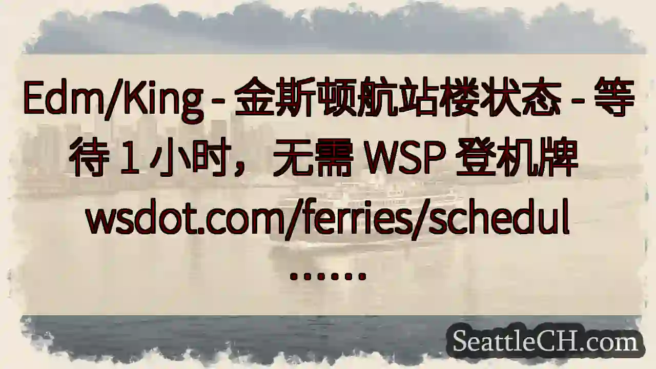 Edm/King - 金斯顿航站楼状态 - 等待 1 小时，无需 WSP 登机牌