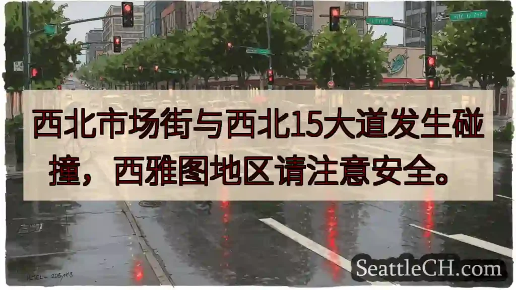 西15路与市场街碰撞！注意安全！