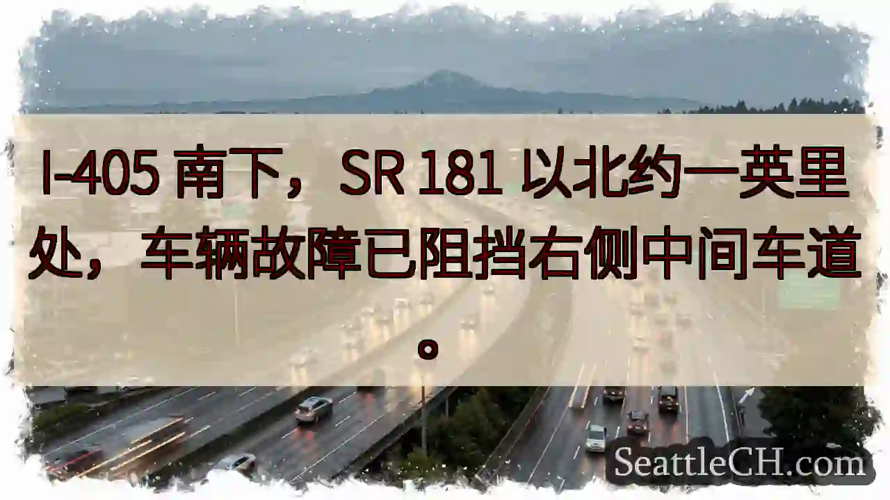 I-405 南下：故障阻道