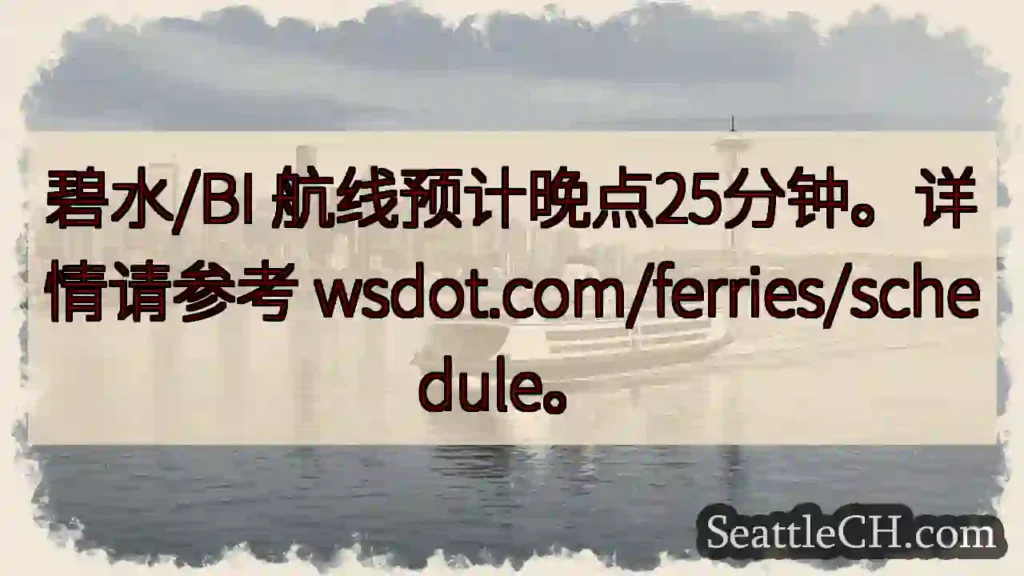 碧水航线：预计晚点25分钟