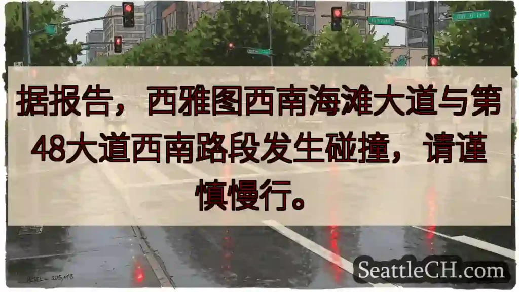 西南海滩路段事故！请减速慢行