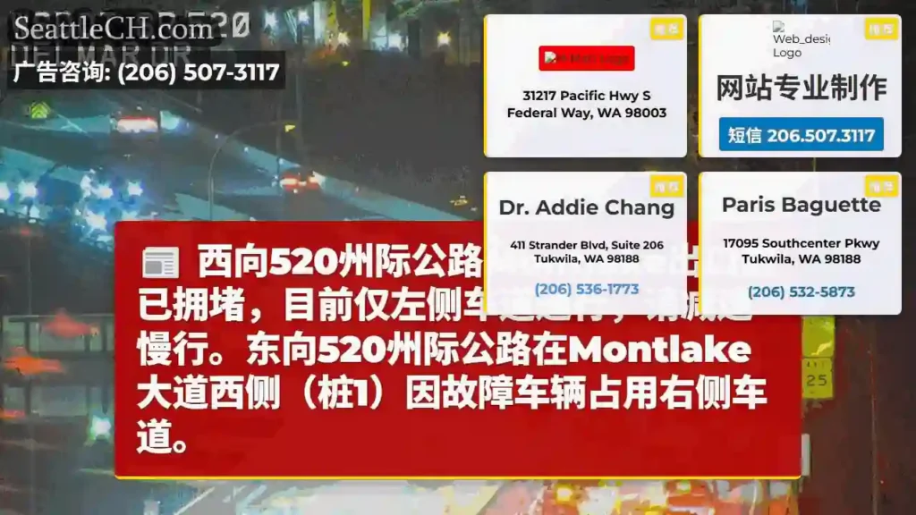 西520拥堵！左道通行，请减速。
